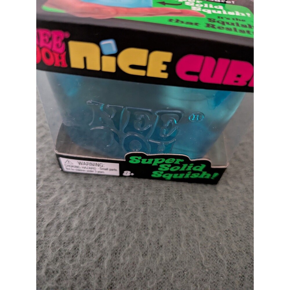 Schylling NeeDoh Nice Cube Blue Super Solid Squish Sensory Fidget Toy NIB